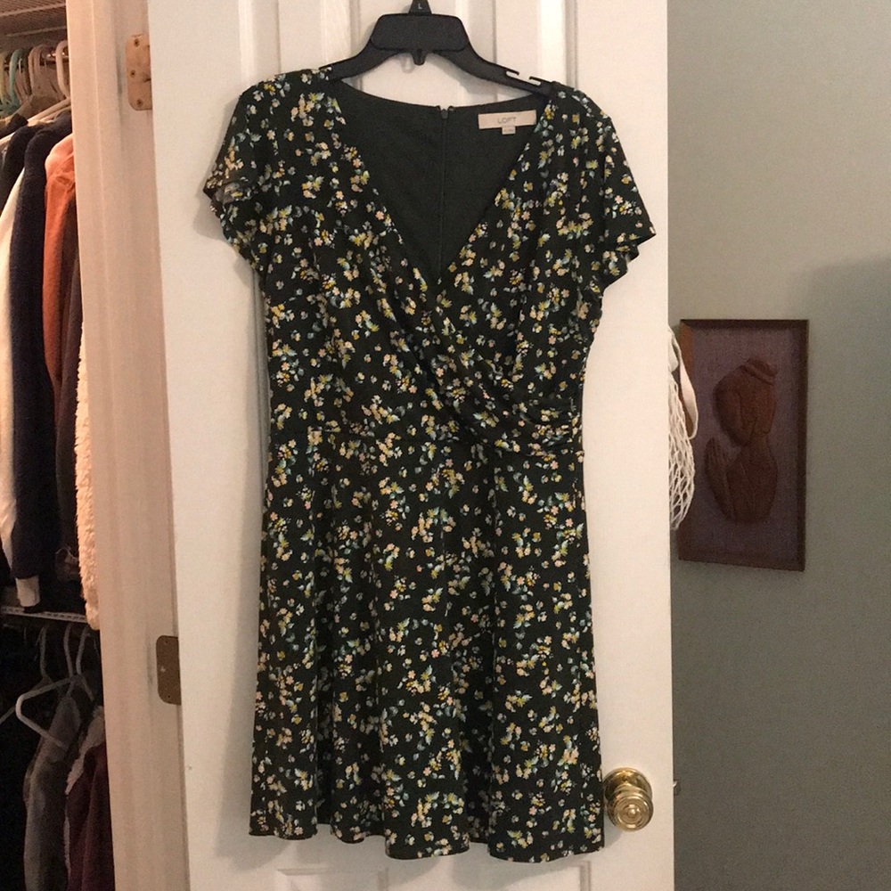 loft floral wrap dress